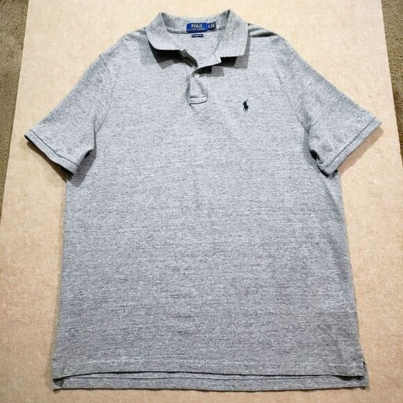 Polo by Ralph Lauren Gray Short Sleeve Polo Men's Shirt. #7 - Picture 1 of 5